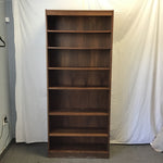 Vintage Black Walnut Veneer 7-Tier Shelf