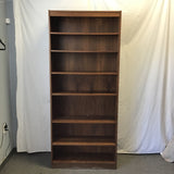 Vintage Black Walnut Veneer 7-Tier Shelf