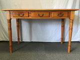 Vintage Solid Cherry 3-Drawer Library Table