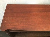 Vintage Mahogany Veneer 4-Tier 1-Drawer Shelf