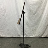 Vintage Portable Oak & Metal Adjustable-Height Music Stand