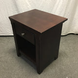 Modern Craftsman Walnut Veneer 2-Tier Night Stand
