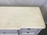 Vintage White-Painted Wood 3-Drawer Dresser