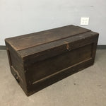 Vintage Dark-Stained Solid Pine Trunk