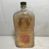 Vintage Jackman Whiskey Orange Carnival Glass Bottle