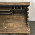Vintage Rustic Brown Painted 2-Drawer Desk