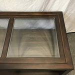 Contemporary Farmhouse Dark-Stained Solid Wood Coffee Table
