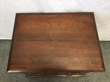 Vintage Federal Cherry Veneer 3-Drawer Night Stand