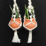 String Greens XS Mini Faux Snake Plant Earrings