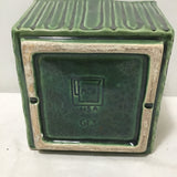 Vintage MC Mount Clemens Pottery Green Ceramic Planter