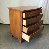 Vintage Drexel Walnut Veneer Floral 4-Drawer Dresser