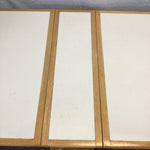 Modern White Formica & Solid Wood Drop-Leaf Dining Table
