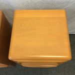 Pair of Vintage MCM Heywood Wakefield Solid Cherry 3-Tier Night Stands