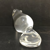 Vintage Signed Steuben Crystal & Garnet Beaver