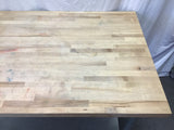 Contemporary Industrial Boos Block Galvanized Steel & Solid Maple Bakers Table