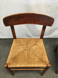 Pair of Vintage Dark-Stained Oak Dining Chairs