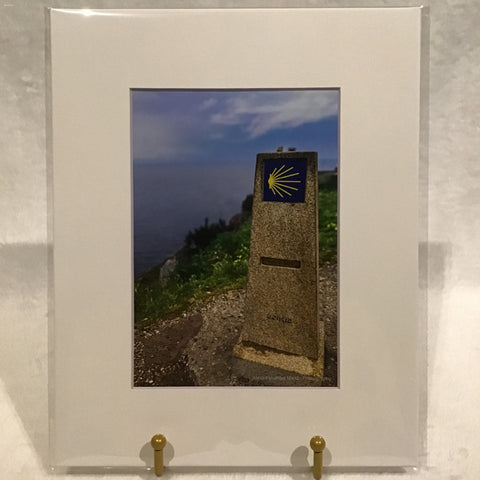 Alexa PM Photography Camino de Santiago Sign, Spain 8x10 Matted Photo Print