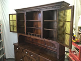 2pc Vintage Craftsman Solid Pine Buffet & Hutch