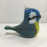 Vintage Langham Blown Glass Blue Tit