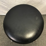 Vintage MCM Del-tube Black Vinyl & Silver Metal Rolling Stool