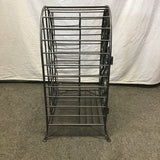Modern Grey Metal 15-Bottle Wine Cage