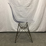 Contemporary MCM Clear Plastic Bucket Accent Chair