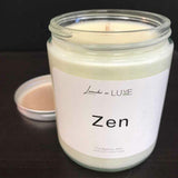 Lavender in Luxe 8oz "Zen" Candle in Clear Glass Jar