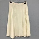 Vintage Off-White Pleaated Midi Skirt