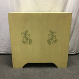 Vintage Yellow Painted 2-Sided Cubby Shelf
