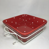 Retired Temptations Red Polka Dot 2.5QT Casserole