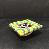 Single Retired Mackenzie-Childs "Torquay" Square Ceramic Drawer Pull