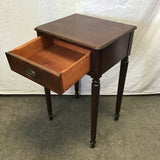 Vintage Federal Mahogany Veneer 1-Drawer Night Stand