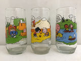 Set of 5 Vintage McDonald's "Camp Snoopy" Drinking Glasses