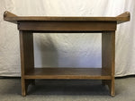 Vintage Solid Cedar 2-Tier Side Table