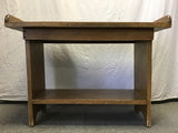 Vintage Solid Cedar 2-Tier Side Table