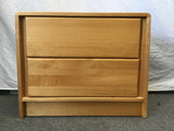 Modern Danish Modern Solid Cherry 2-Drawer Night Stand