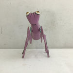 Handmade Alebrije Oaxacan Purple Carved Wood Mantis
