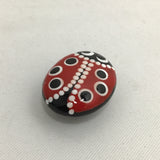 Susan Sitaraman Single Hand Painted Smiling Ladybug On Glass Magnet