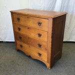 Vintage Federal Solid Pine 4-Drawer Dresser