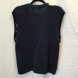 Lauren Hansen Blue Cable Knit "Fishing" Vest