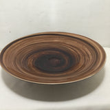 Brown & Blue Blown Glass Centerpiece Bowl