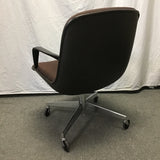 Vintage MCM Steelcase Brown Upholstered Office Chair