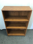 Modern Faux-Oak Laminate 4-Tier Shelf
