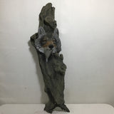 Signed Limited Edition Nature's Window "Grey Wolf" Coldcast Wall Hanging