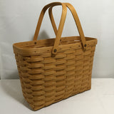 2001 Longaberger Woven Solid Maple Picnic Basket