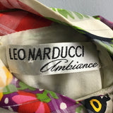Vintage 70's Leo Narducci Floral Plaid Shift Dress