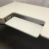 Modern White Laminate Folding Computer Desk
