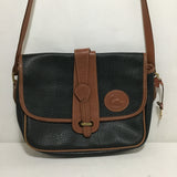 Dooney & Bourke Green Leather Flip Saddle Crossbody Bag