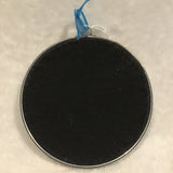 Twin Cat Blue Crescent Moon w/ Sashiko Embroidery in Vintage Hoop