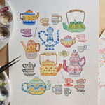 Marika Chew "Teapot Collection" 9x12 Signed Art Print